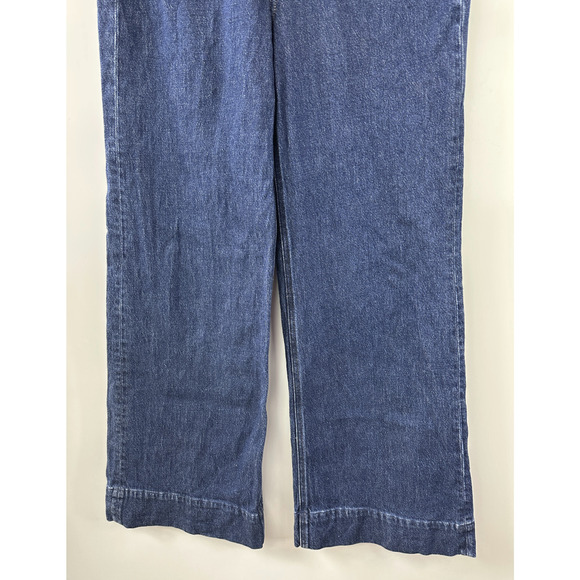 J.Crew 2024 Denim Wide Leg Trouser Jeans High Rise BP479 Blue 32" Inseam Size 27 - Picture 4 of 14